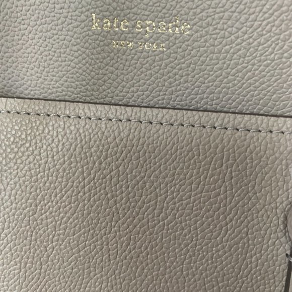 Kate Spade Margaux Medium Satchel Bag True Taupe Crossbody Gray - Picture 8 of 14